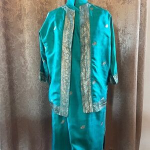 Vintage Silk Cocktail Dress and Jacket